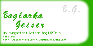 boglarka geiser business card